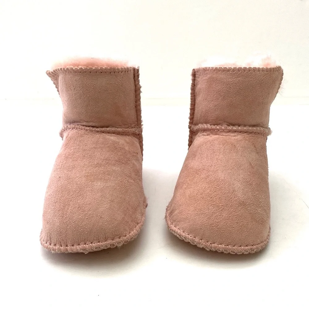 UGG Toddler Baby Erin Powder Pink Sheepskin/Suede Slippers
